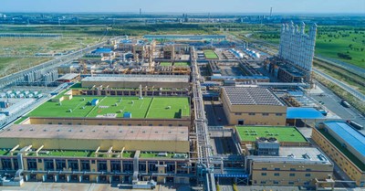 Polysilicon plant of Inner Mongolia Tongwei in Baotou, Inner Mongolia, China