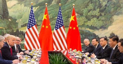 Bilateral meeting of U.S. President Donald Trump and China’s President Xi Jinping at the Great Hall of the People in Beijing on November 9, 2017