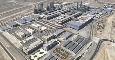 Polysilicon factory of United Solar Polysilicon with an annual production capacity of 100,000 metric tons near Sohar Port in Oman