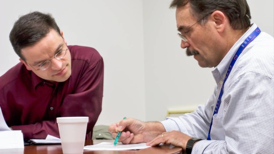 Johannes Bernreuter, founder of Bernreuter Research, and Charlie Gay (right), solar industry veteran