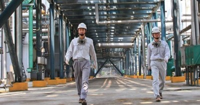 Workers at polysilicon plant in China