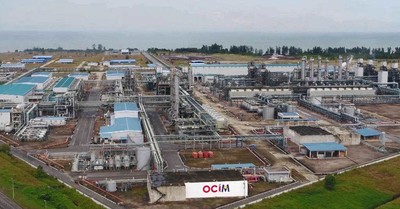 Polysilicon plant of OCI in Bintulu, a coastal city in the state of Sarawak, Malaysia