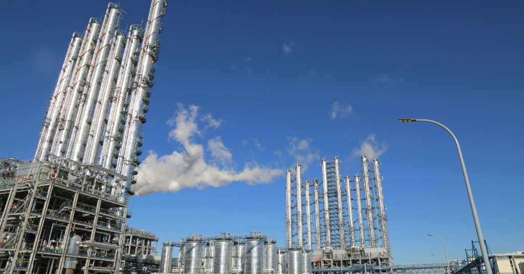 Distillation columns of GCL-Poly’s polysilicon plant in Xinjiang